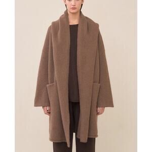 Lauren Manoogian Capote Coat Petite OS Cinnamon Coatigan Hoodie Sweater Alpaca